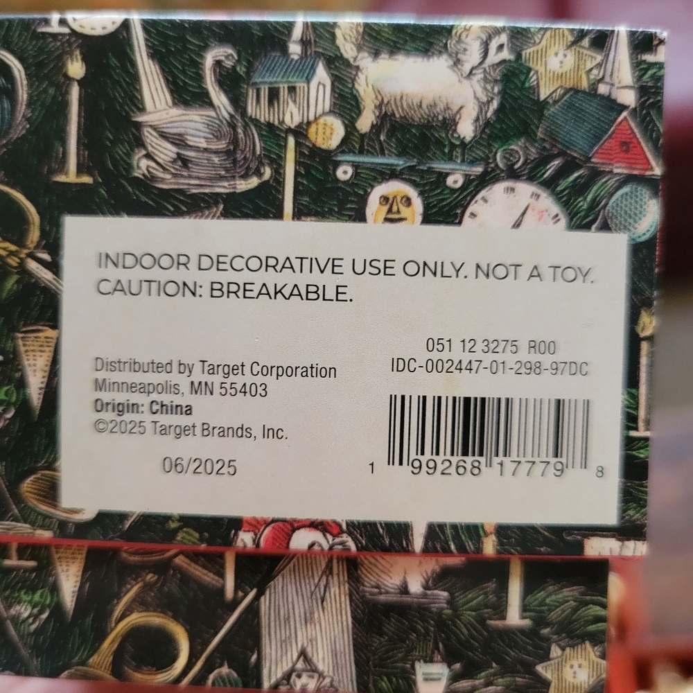 John Derian 2025 Holiday Cookie Ornament ~ Glass ~ Target ~ NIB/NWT ~ Cute! - Picture 4 of 7